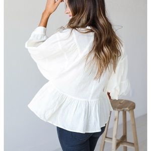 Luca and Grae soho peplum top